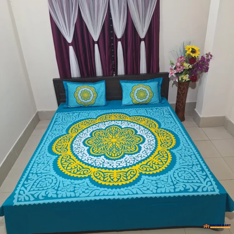 Twill Cotton Panel Bedsheet - SMTP06
