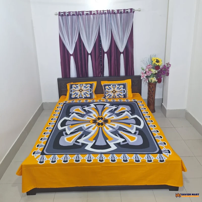 Twill Cotton Panel Bedsheet - SMTP07