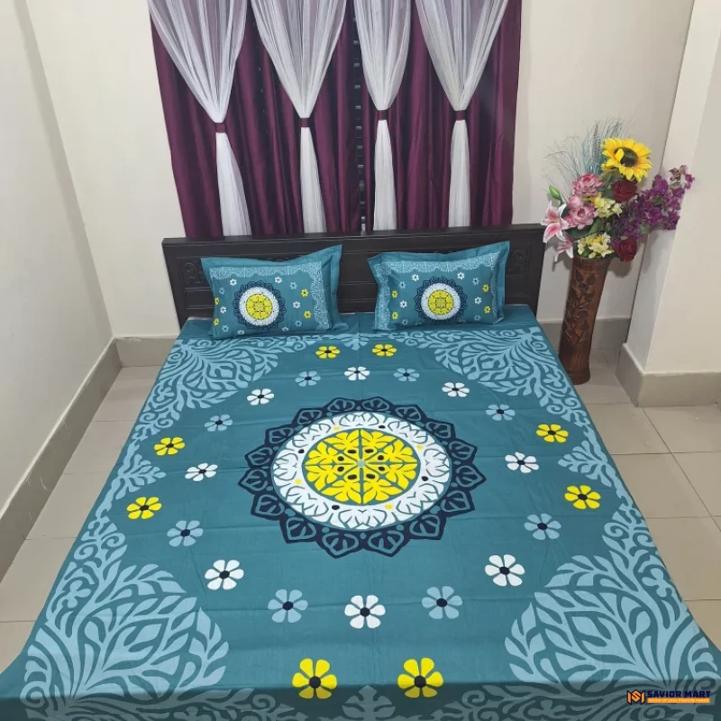 Twill Cotton Panel Bedsheet - SMTP08