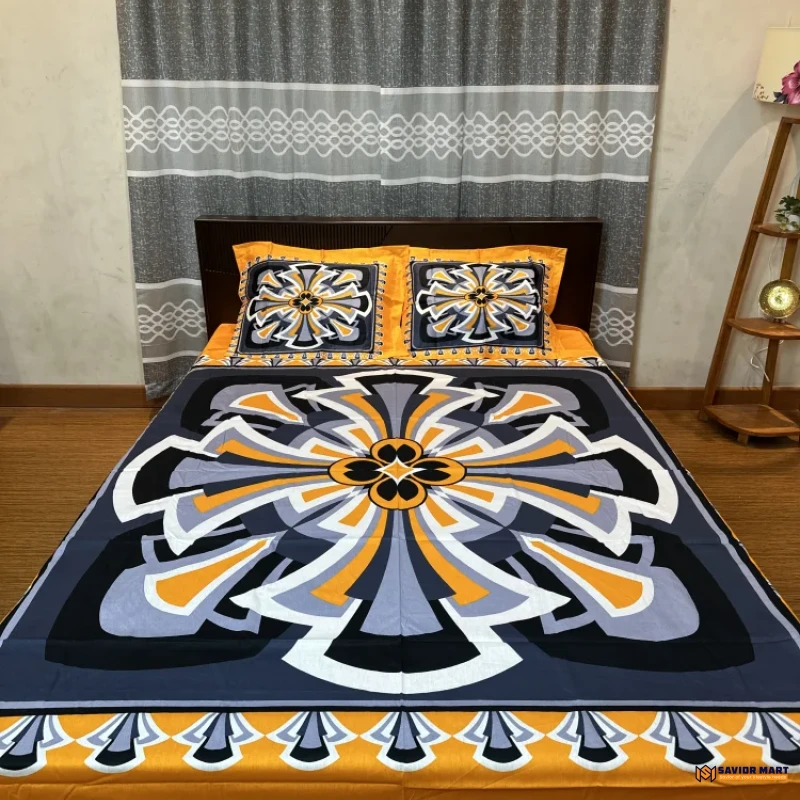 Twill Cotton Panel Bedsheet - SMTP07