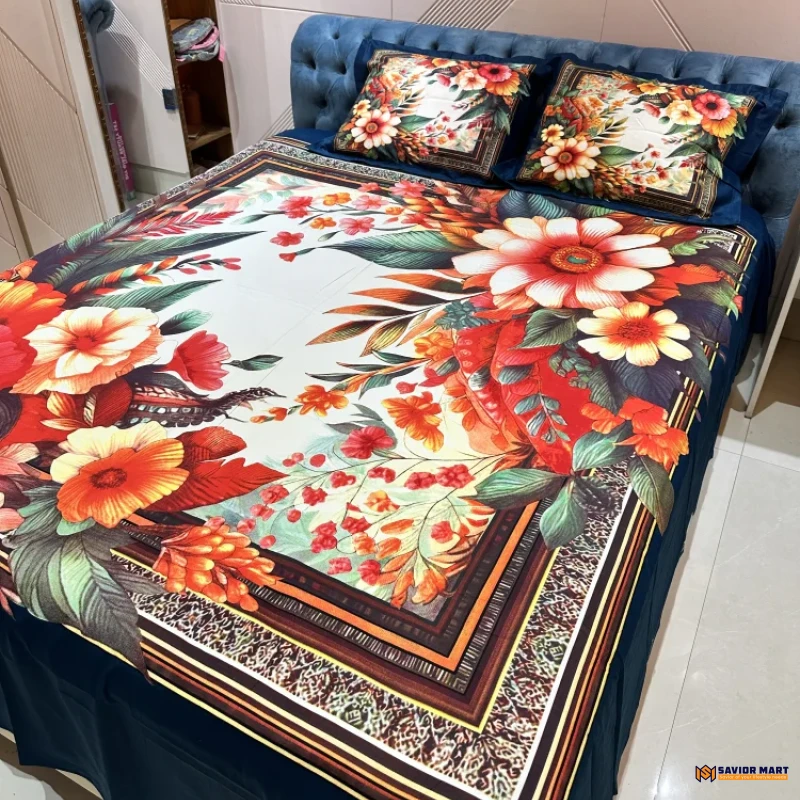 Twill Cotton Panel Bedsheet - SMTP12