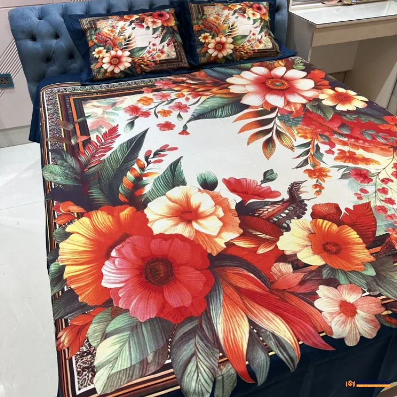 Twill Cotton Panel Bedsheet - SMTP12