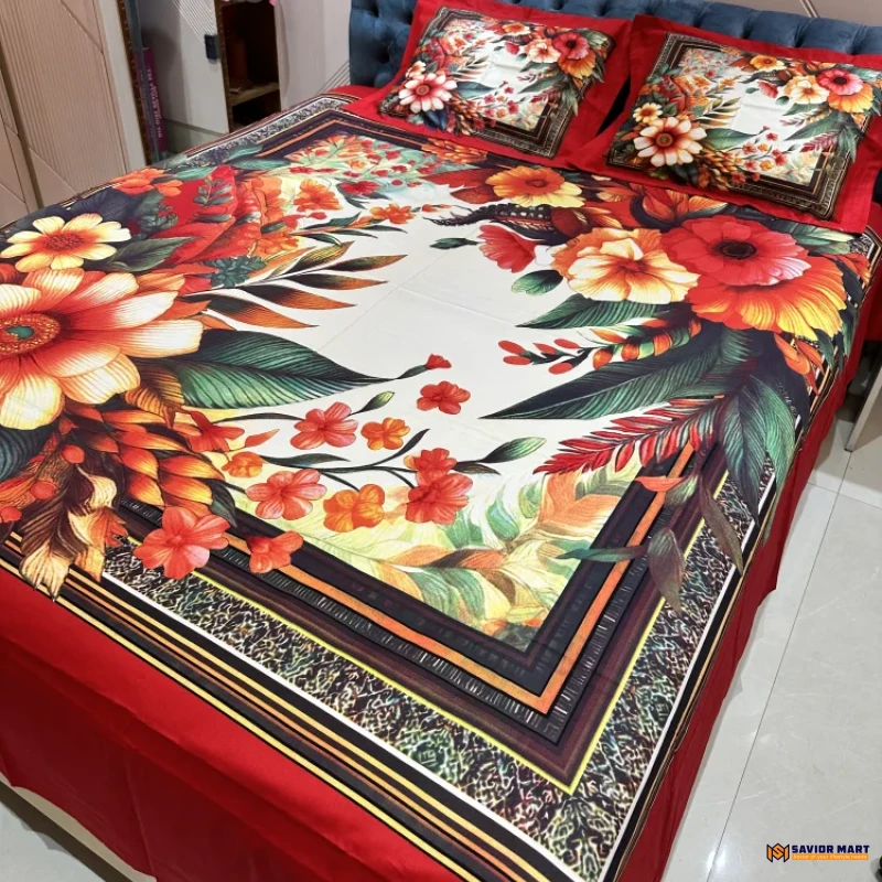 Twill Cotton Panel Bedsheet - SMTP13
