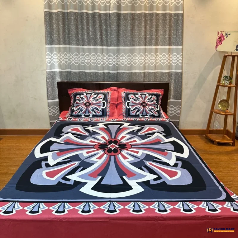 Twill Cotton Panel Bedsheet - SMTP09