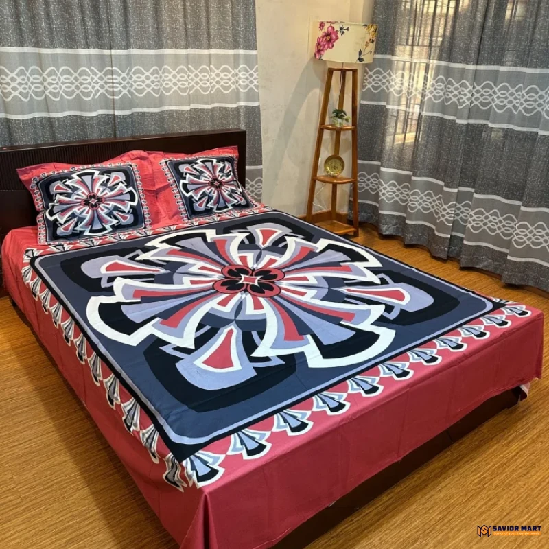 Twill Cotton Panel Bedsheet - SMTP09