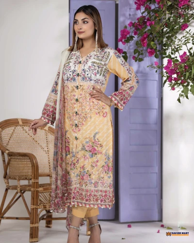 Floral Bliss || FB-003 A (Unstitch)
