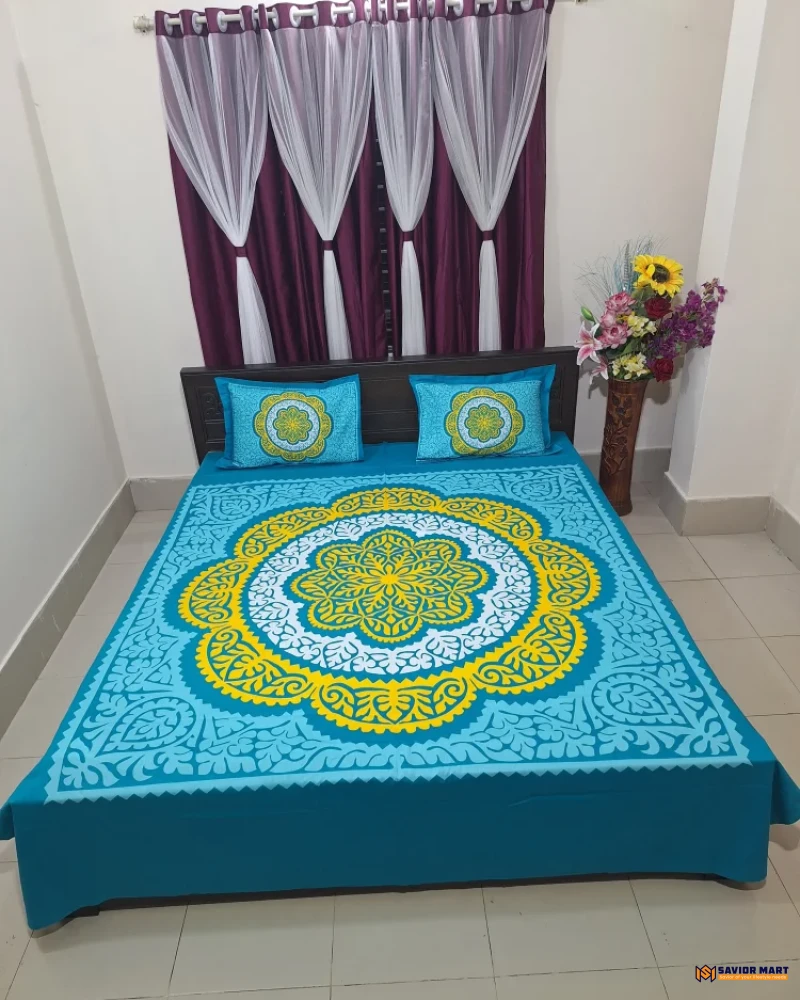 Twill Cotton Panel Bedsheet - SMTP06
