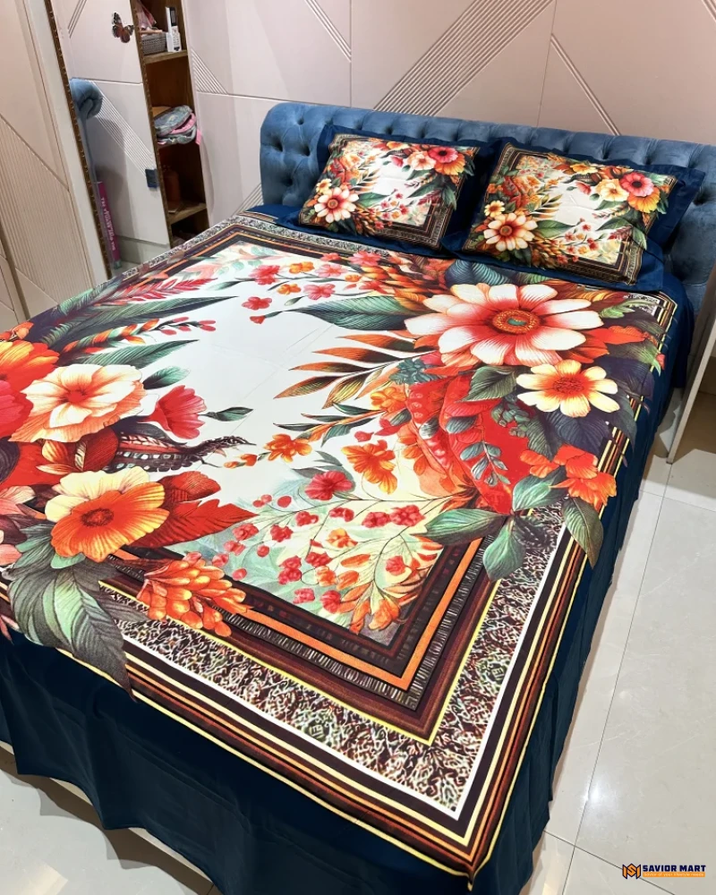 Twill Cotton Panel Bedsheet - SMTP12