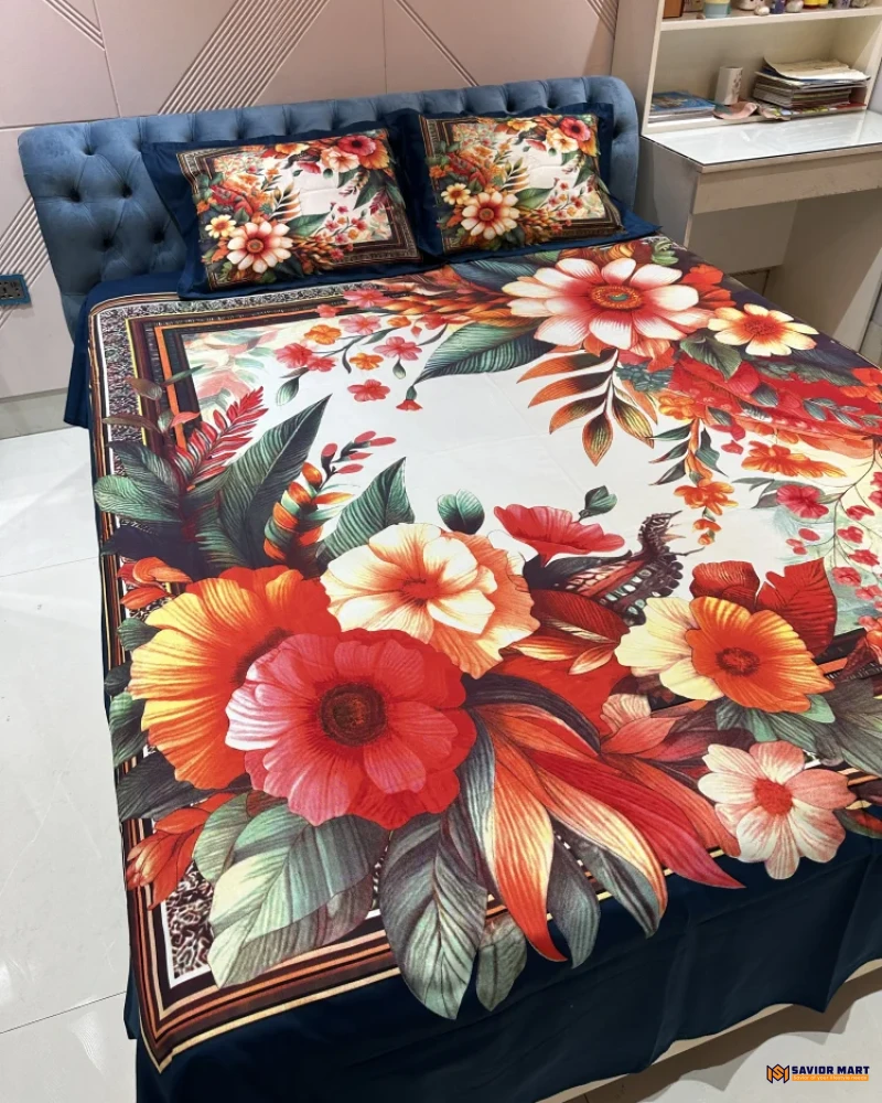 Twill Cotton Panel Bedsheet - SMTP12